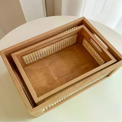 RattanWood – ตะกร้าเก็บของทำจากไม้และหวายสำหรับใช้ในบ้าน